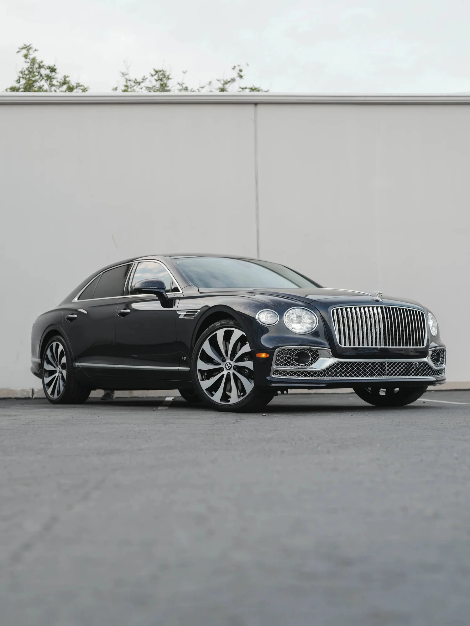 Bentley Flying Spur after Paint Protection Film (PPF), Window Tint and Ceramic Coating, front-right three-quarter view