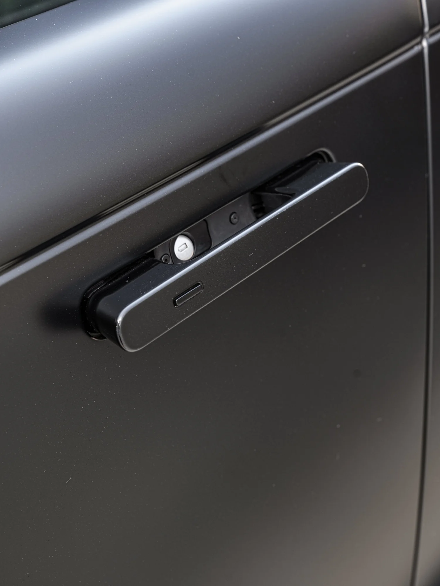 Range Rover after Matte PPF, Window Tint and Ceramic Coating, door-jamb and trim detail