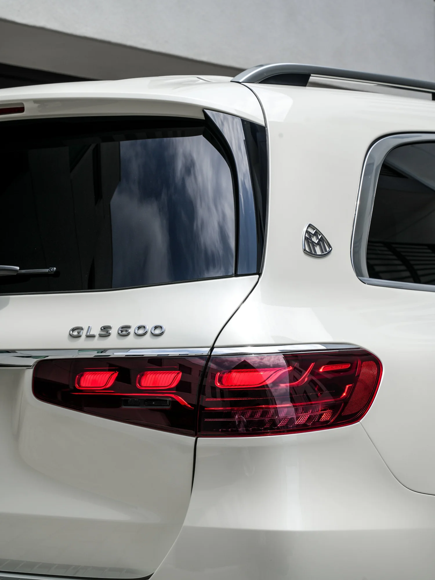 Mercedes-Maybach GLS 600 after Paint Protection Film (PPF), Window Tint and Ceramic Coating, rear body and taillight view