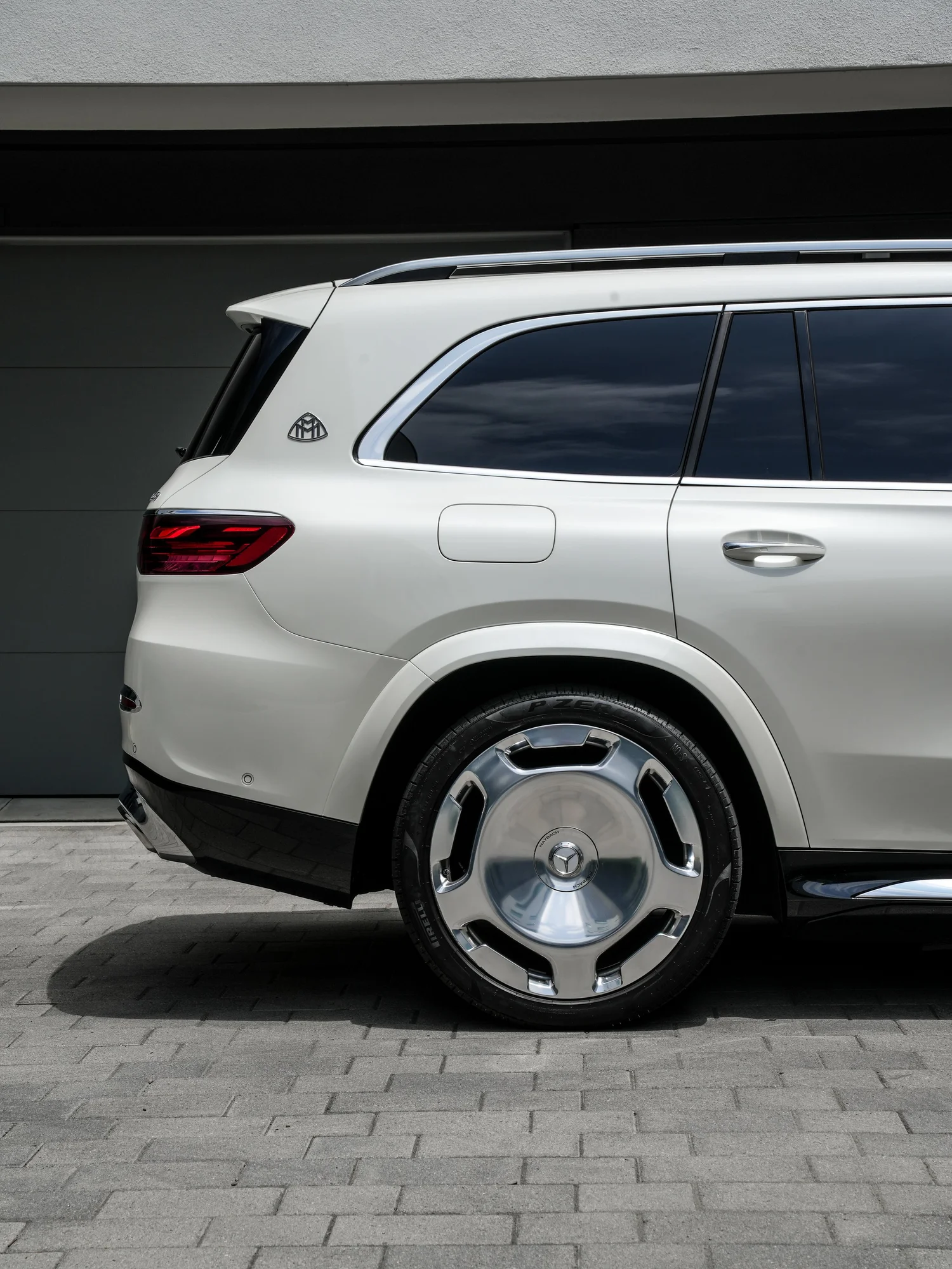 Mercedes-Maybach GLS 600 after Paint Protection Film (PPF), Window Tint and Ceramic Coating, rear-quarter and wheel view