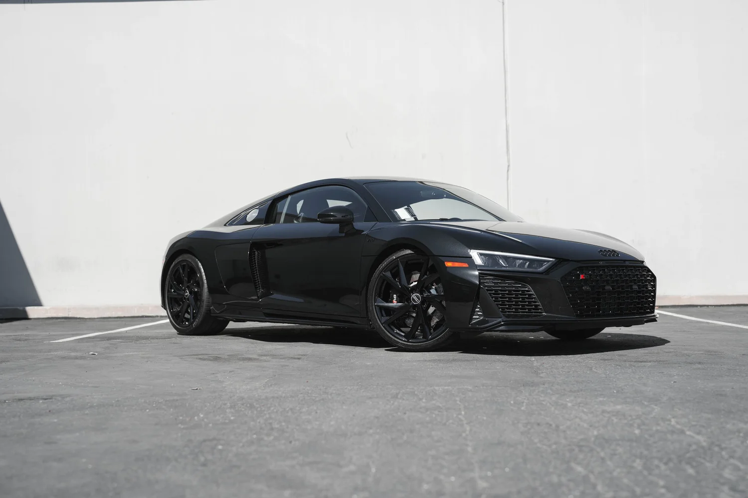 Audi R8 after Ceramic Coating, front-left three-quarter view