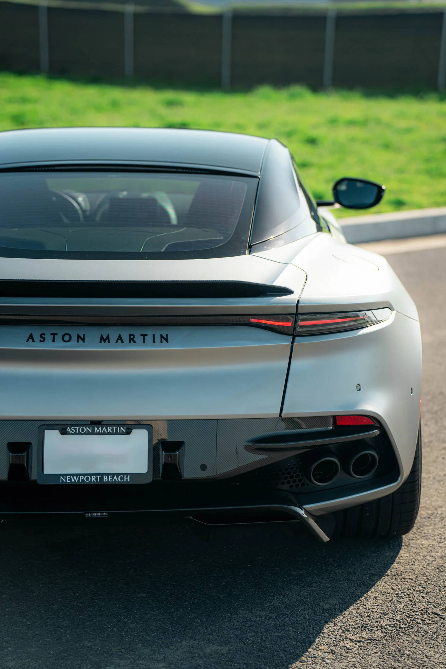 Aston Martin DBS after Matte PPF, Window Tint and Ceramic Coating, close rear view
