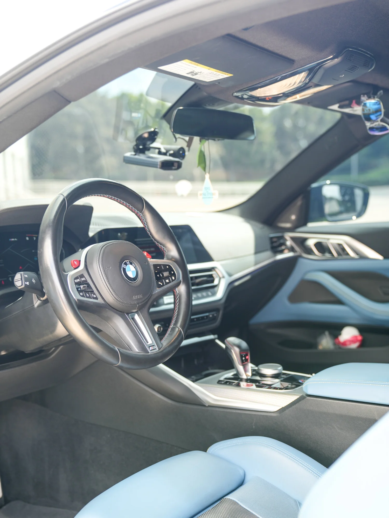 BMW M4 after Paint Protection Film (PPF), interior cabin detail