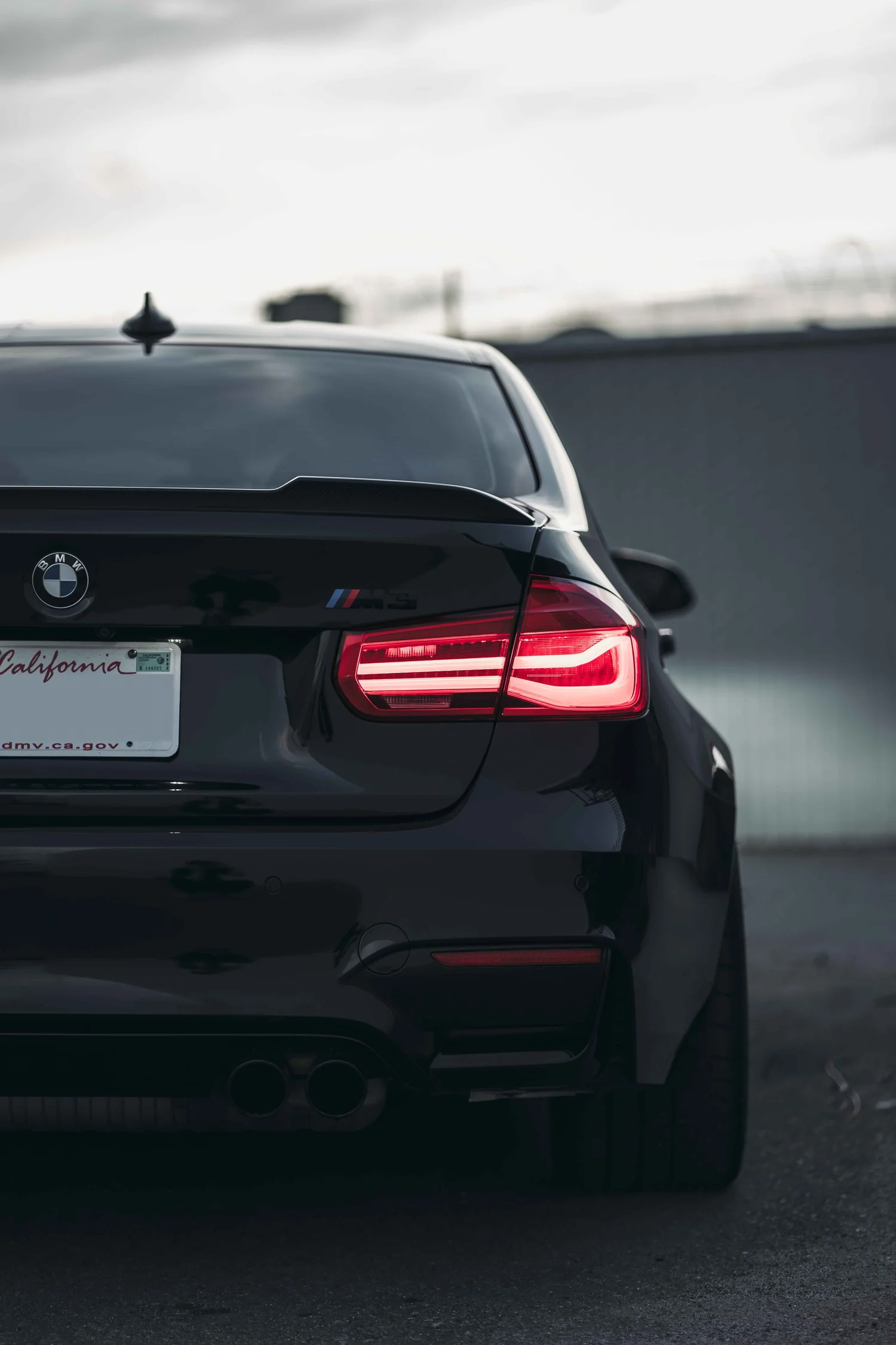BMW F80 M3 after Ceramic Coating, low-angle rear view