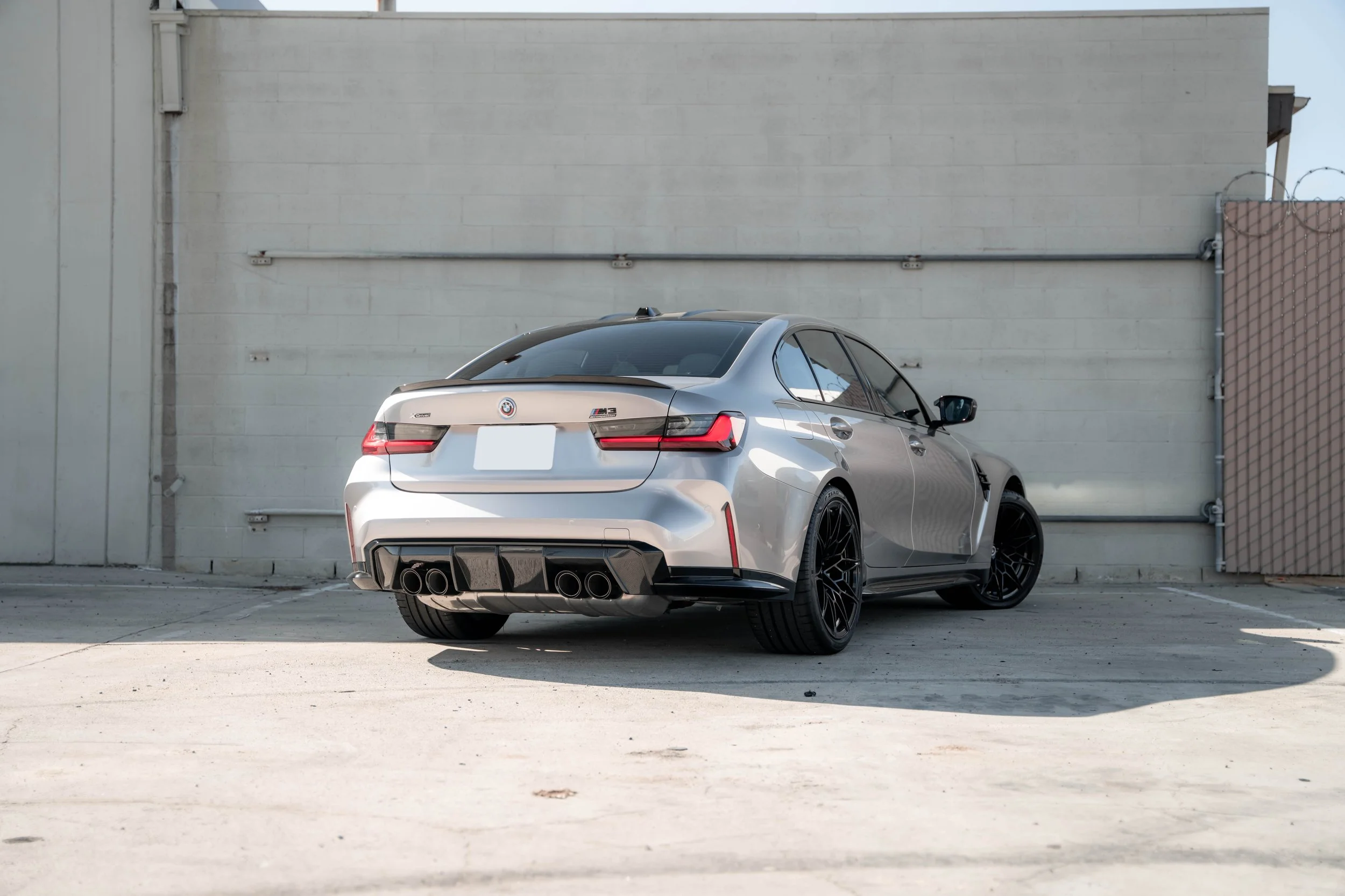 BMW M3 Gloss Silver after vinyl wrap in Irvine