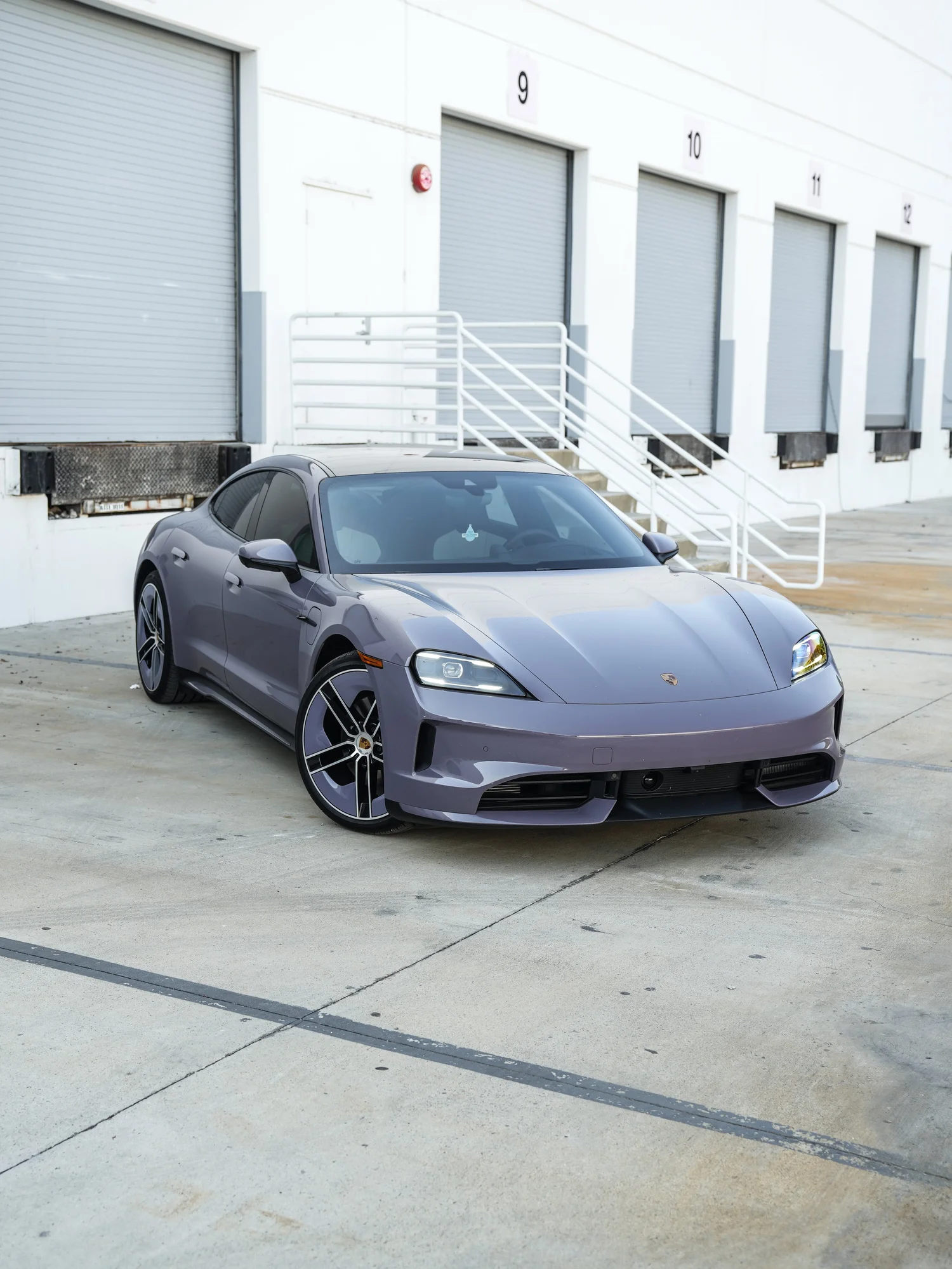 Porsche Taycan wheel wrap, front three-quarter view