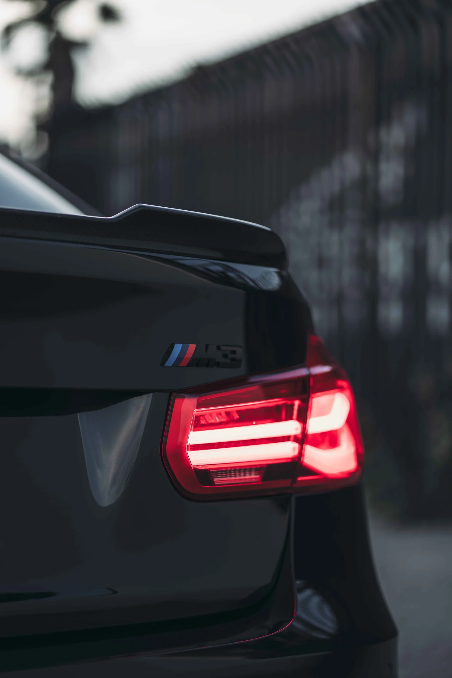 BMW F80 M3 after Ceramic Coating, rear bumper and taillight detail