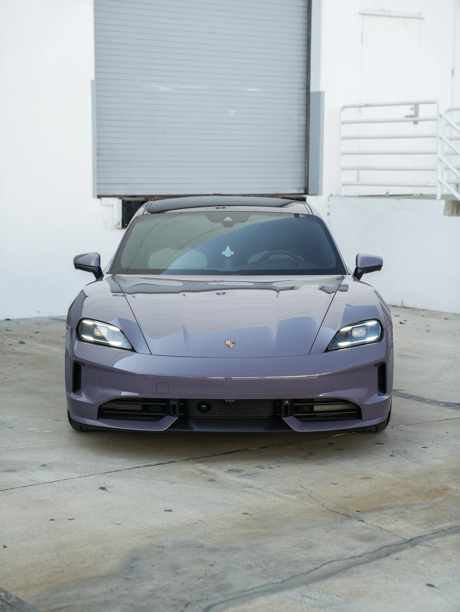 Porsche Taycan direct front view