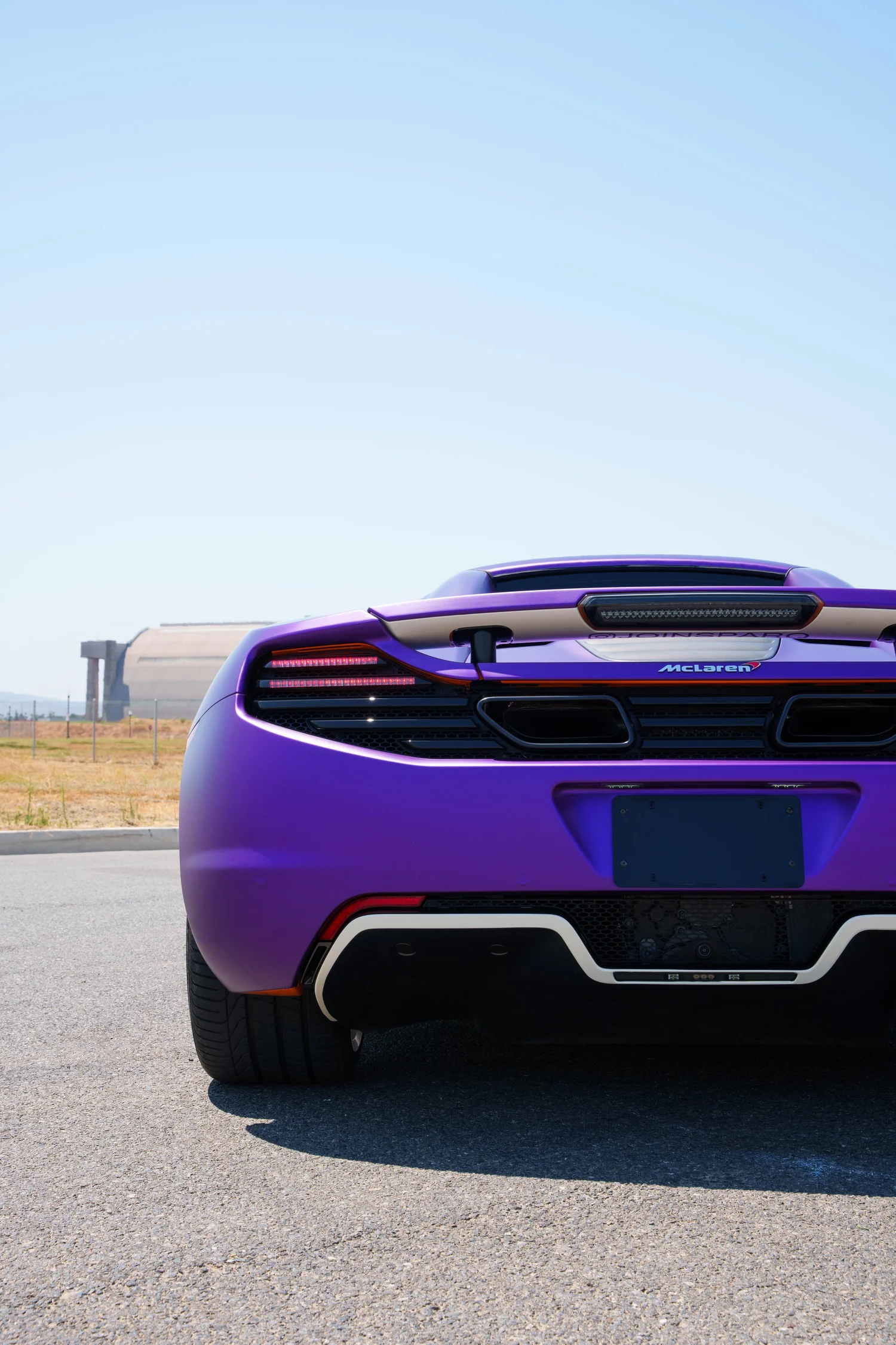 McLaren MP4-12C after Vinyl Wrap, rear diffuser and exhaust detail
