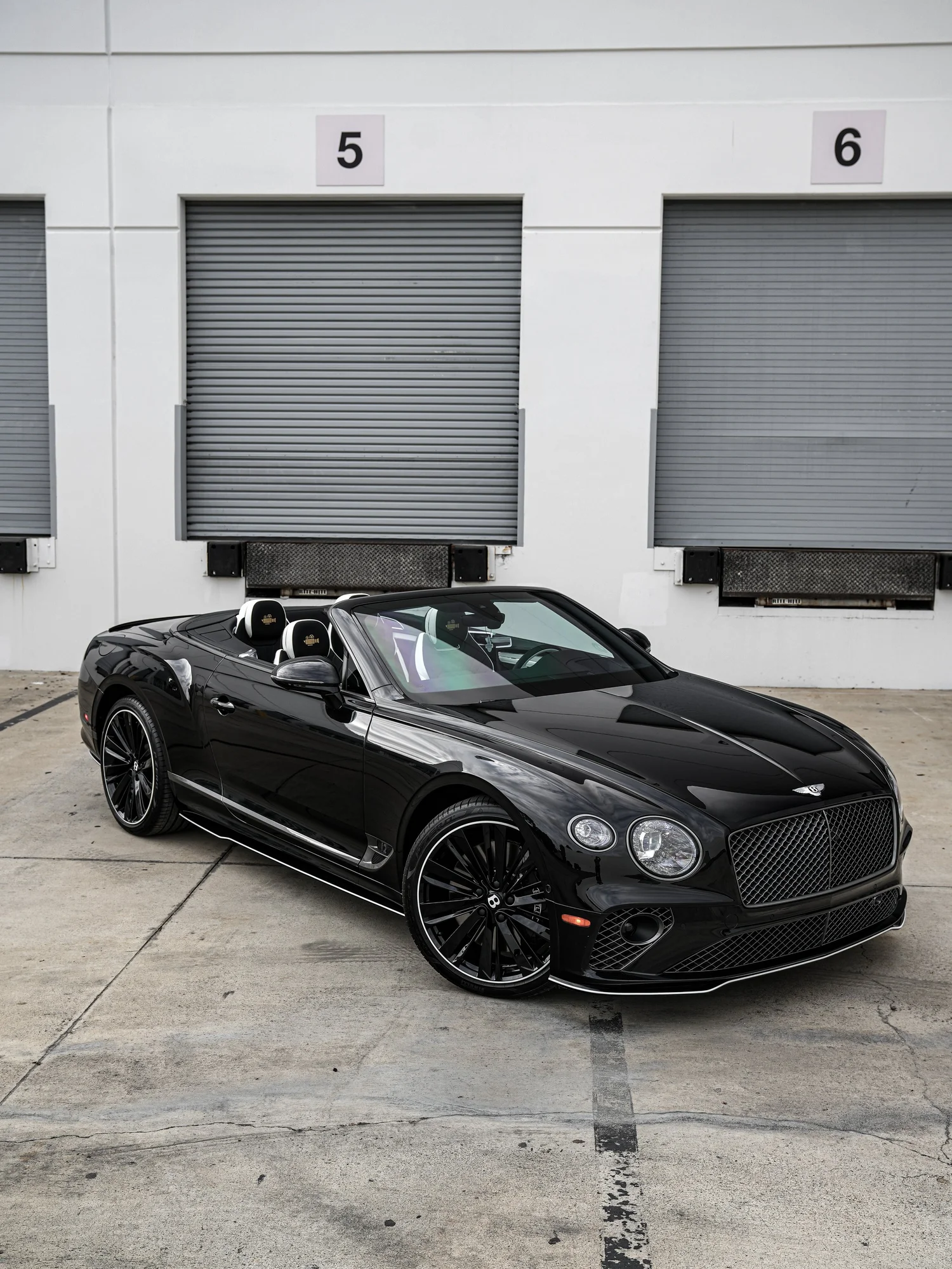 Bentley Continental GTC Film Noir after Paint Protection Film (PPF), Window Tint and Ceramic Coating, front-left three-quarter view