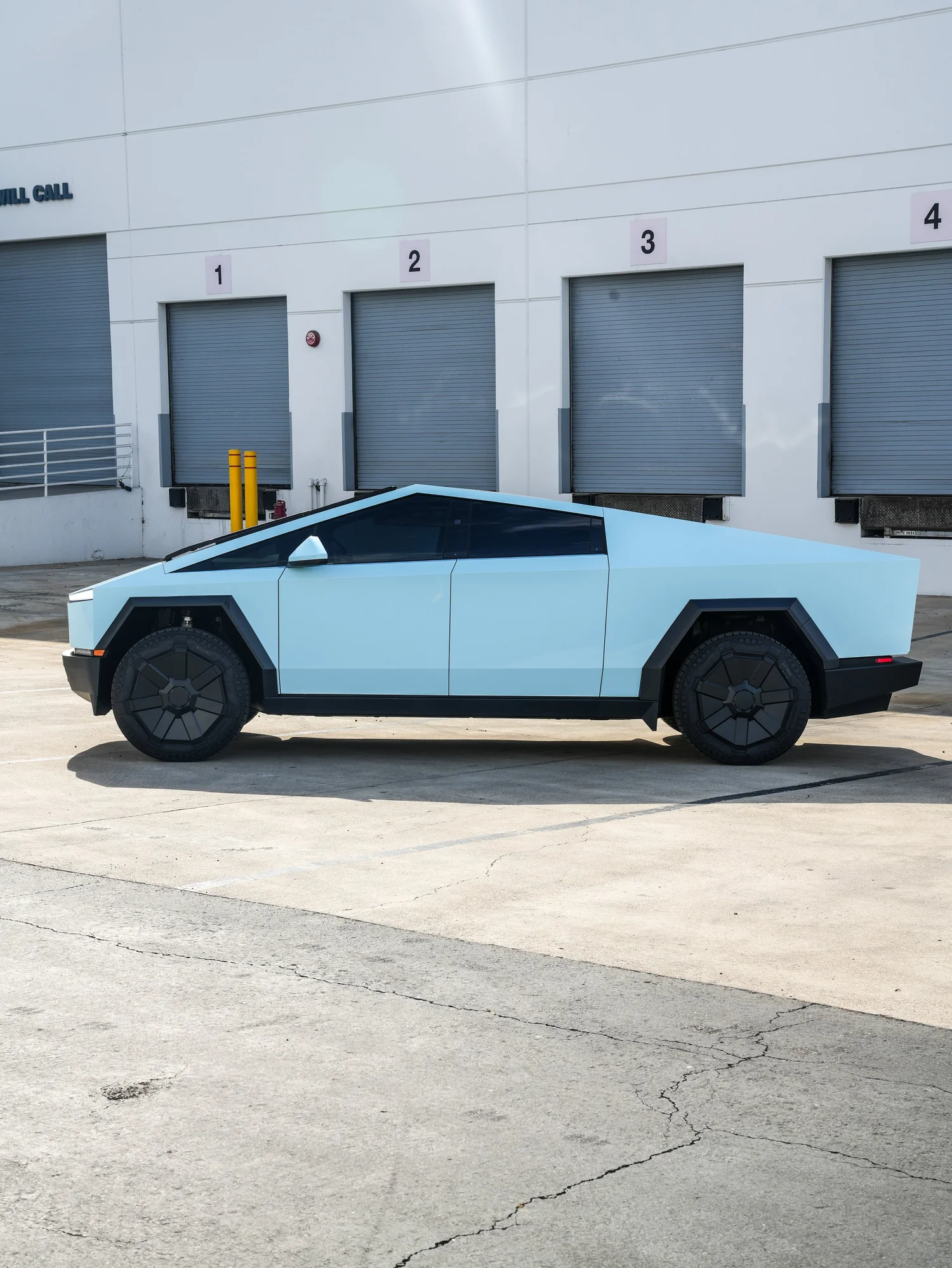 Completed Tesla Cybertruck Permafrost Blue PPF project in Irvine