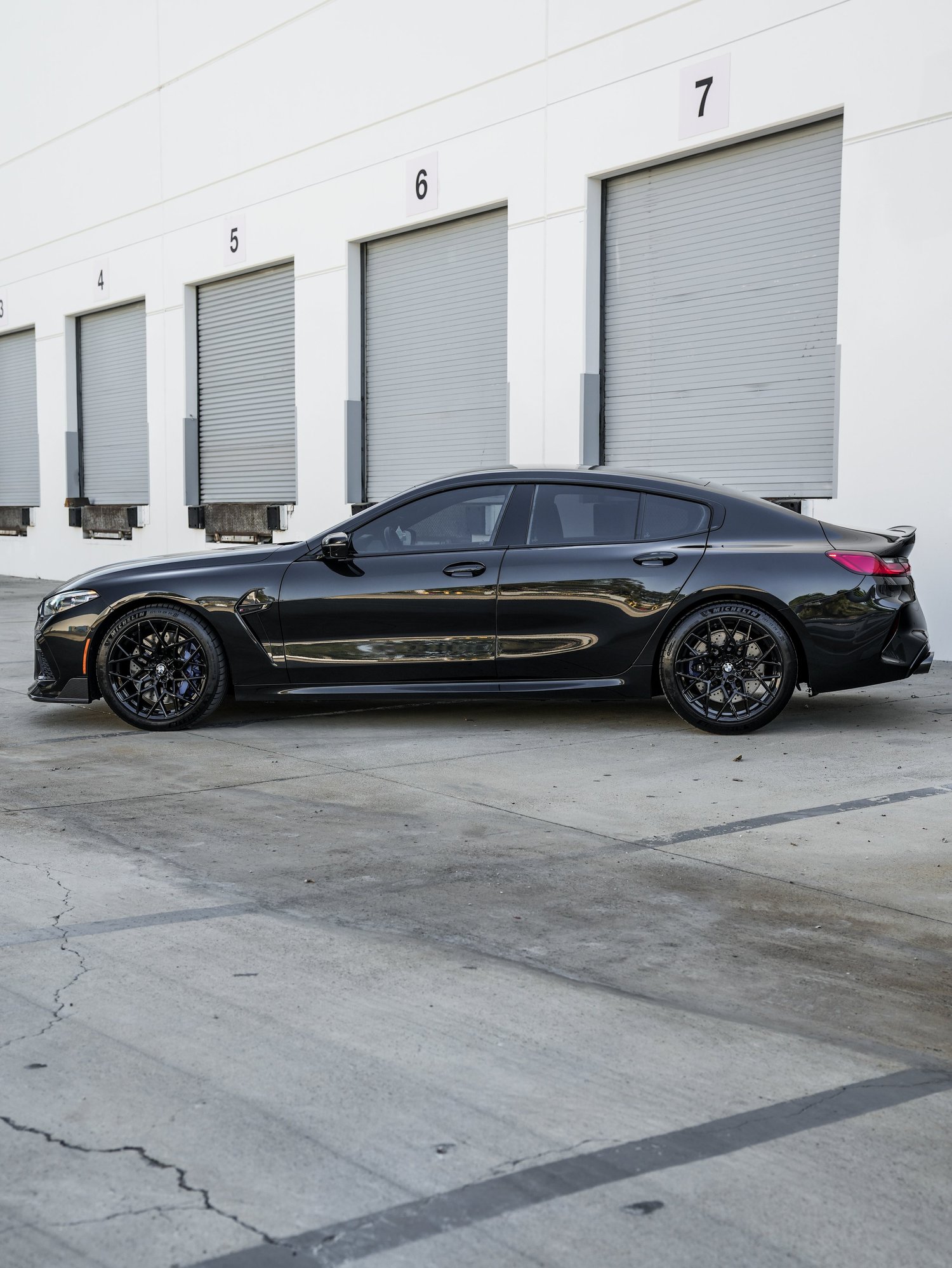 BMW M8 Paint Correction after Ceramic Coating, left-side profile