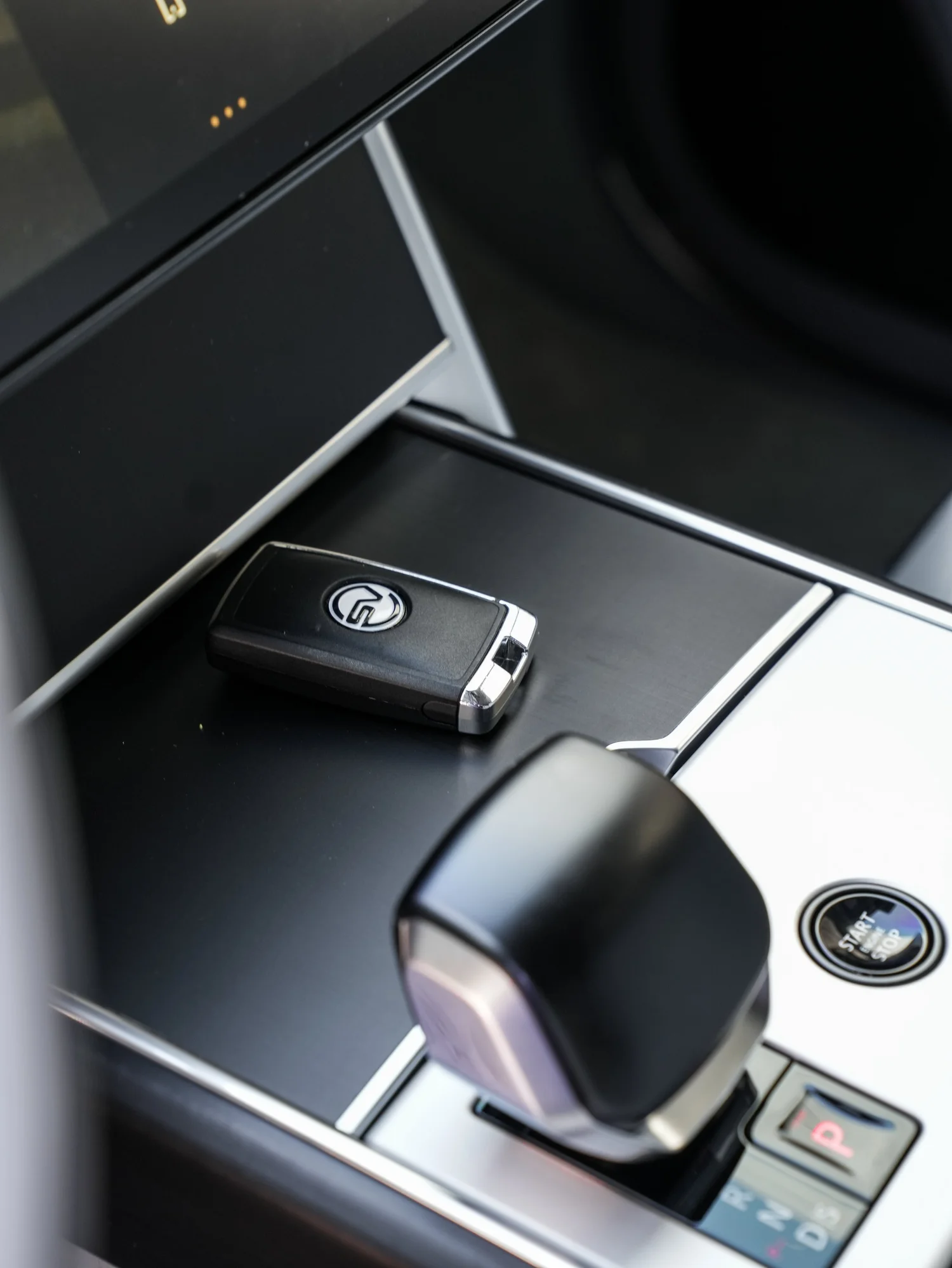 Range Rover SV key fob and center-console control detail after full exterior PPF, window tint and ceramic coating