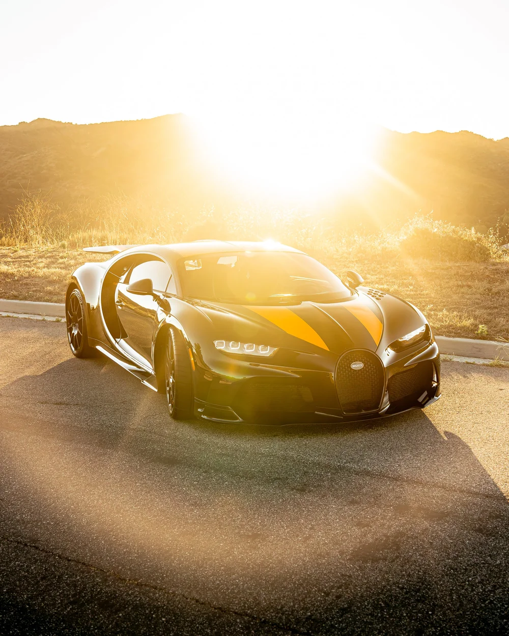 Bugatti Chiron Super Sport 300+ front three-quarter view after full-body PPF