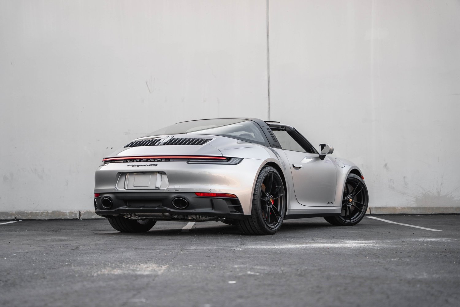 Porsche 911 Targa 4 GTS after Paint Protection Film (PPF), Window Tint and Ceramic Coating, rear-left three-quarter view