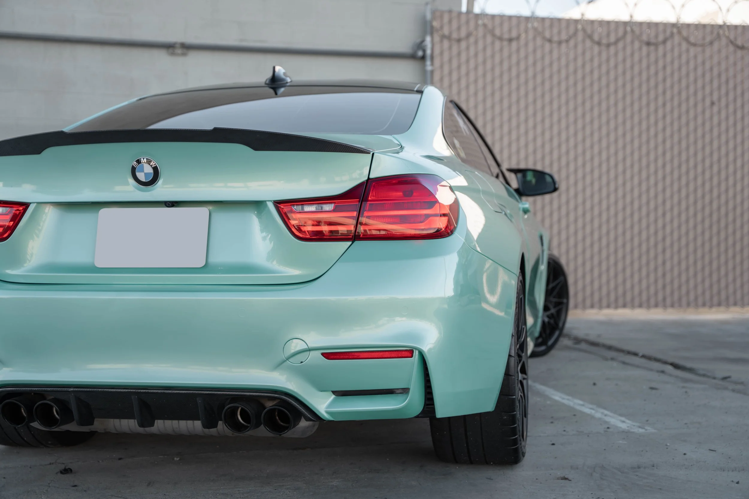 BMW M4 Mint Green after vinyl wrap in Irvine