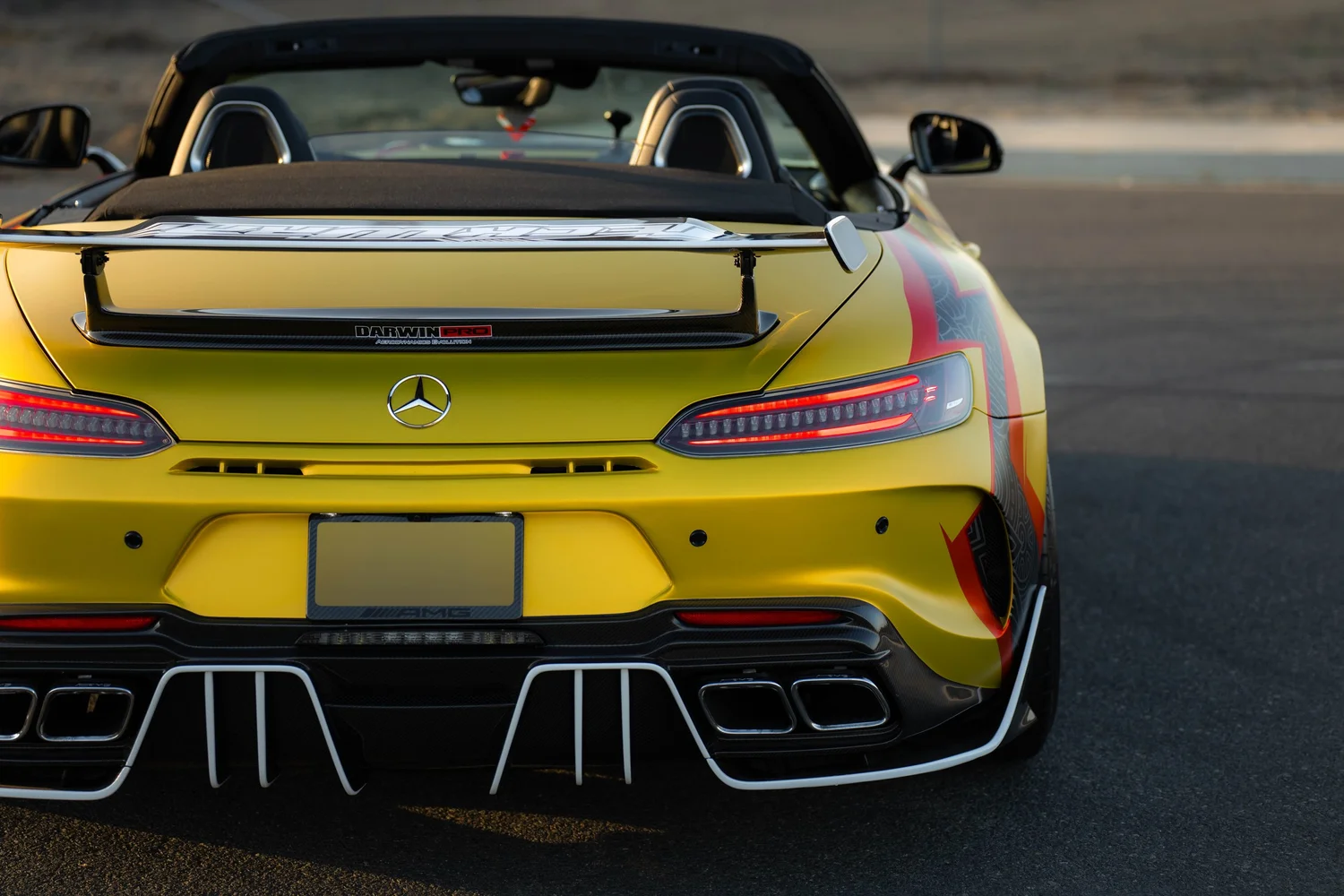 Mercedes-AMG GT Custom Wrap after Vinyl Wrap, rear body and taillight view