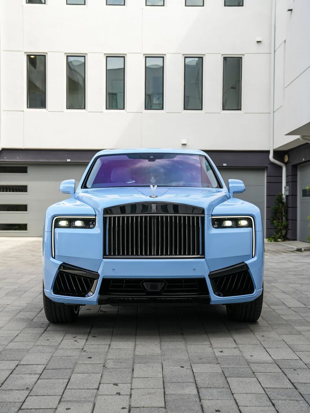 Baby blue Rolls-Royce Cullinan Series II protected at Toyz Detail Studio