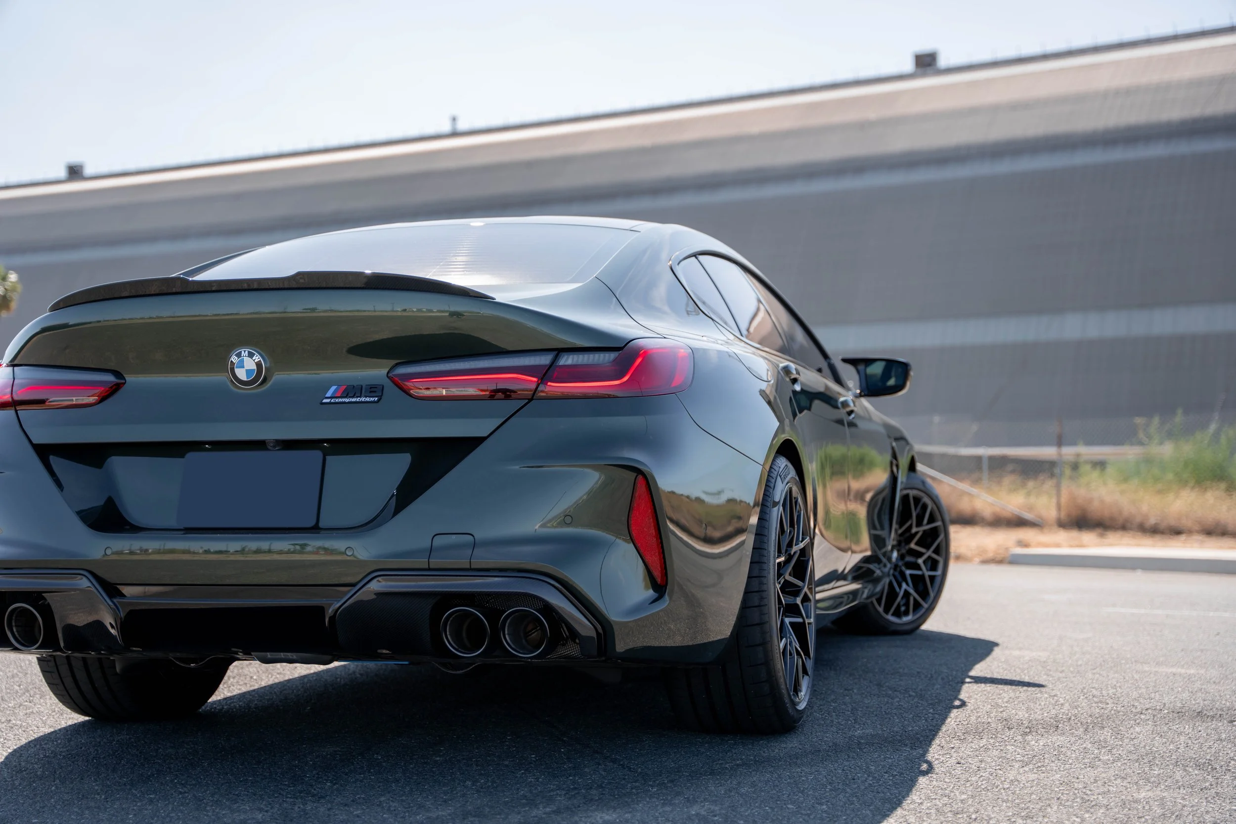 BMW M8 Competition after paint protection film, window tint and ceramic coating in Irvine