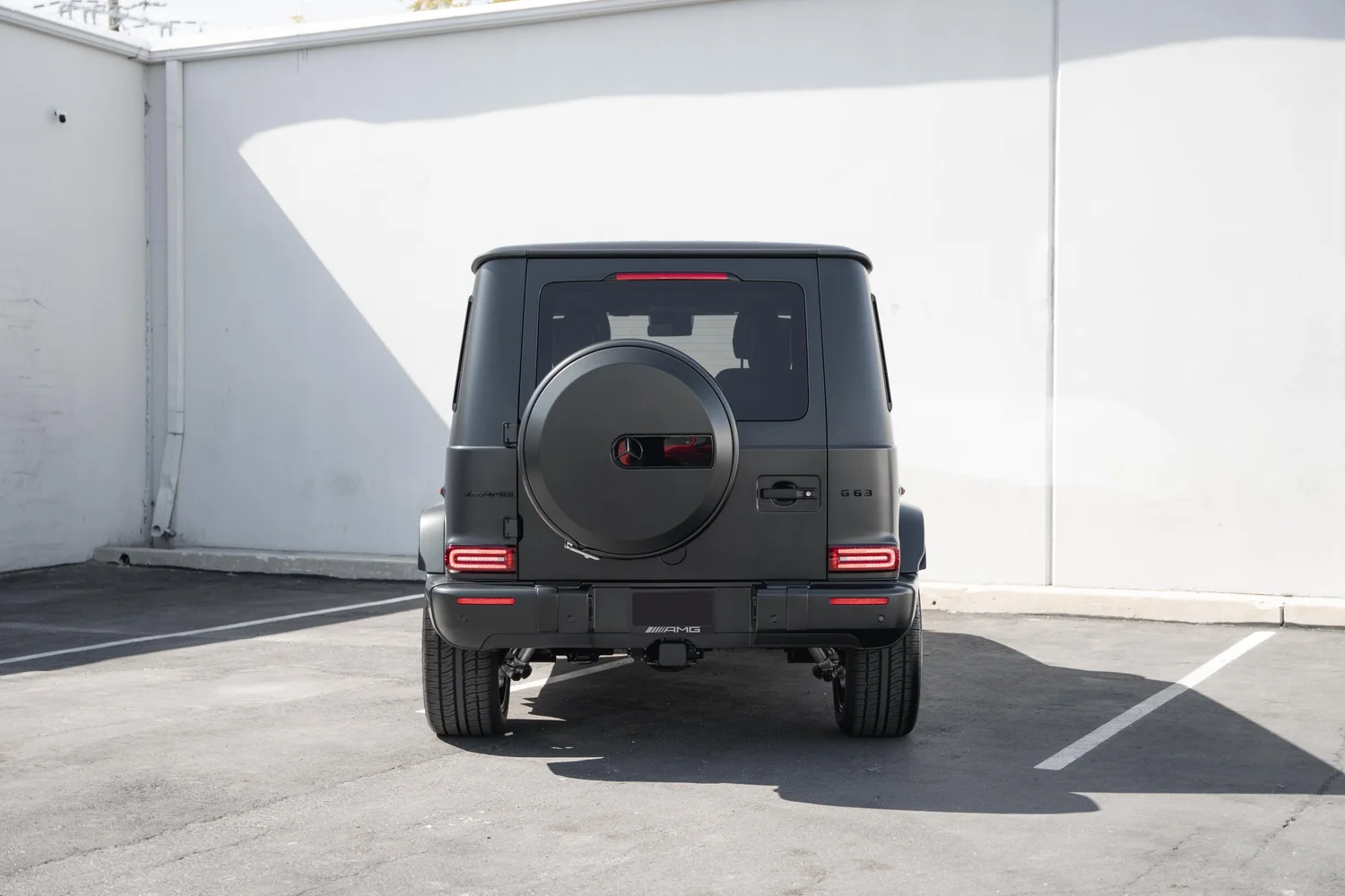Charcoal Grey Mercedes-AMG G 63 after Matte PPF, Window Tint and Ceramic Coating, close rear view
