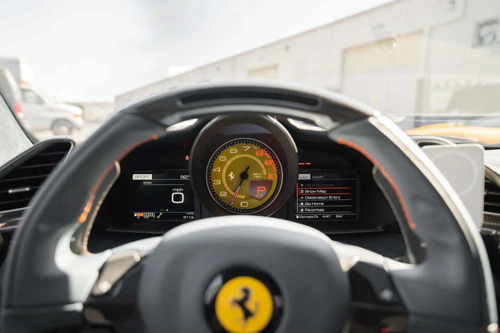 Ferrari 488 Pista instrument cluster