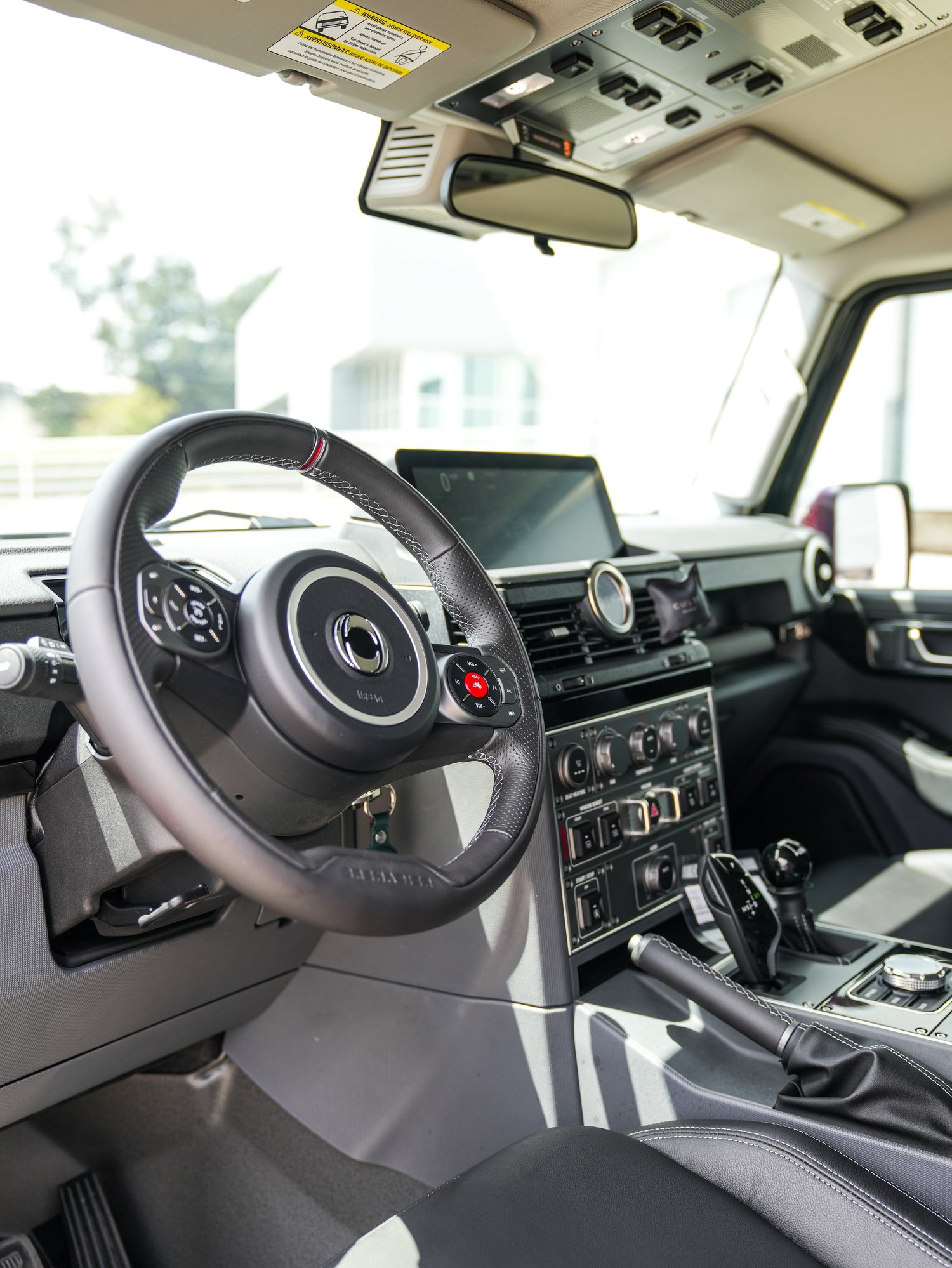 INEOS Grenadier after Window Tint, dashboard and steering-wheel detail