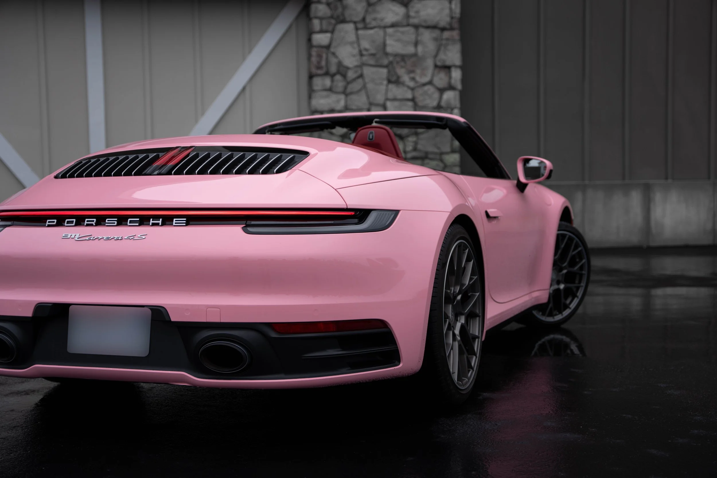 Porsche 911 Sakura Pink after vinyl wrap in Irvine