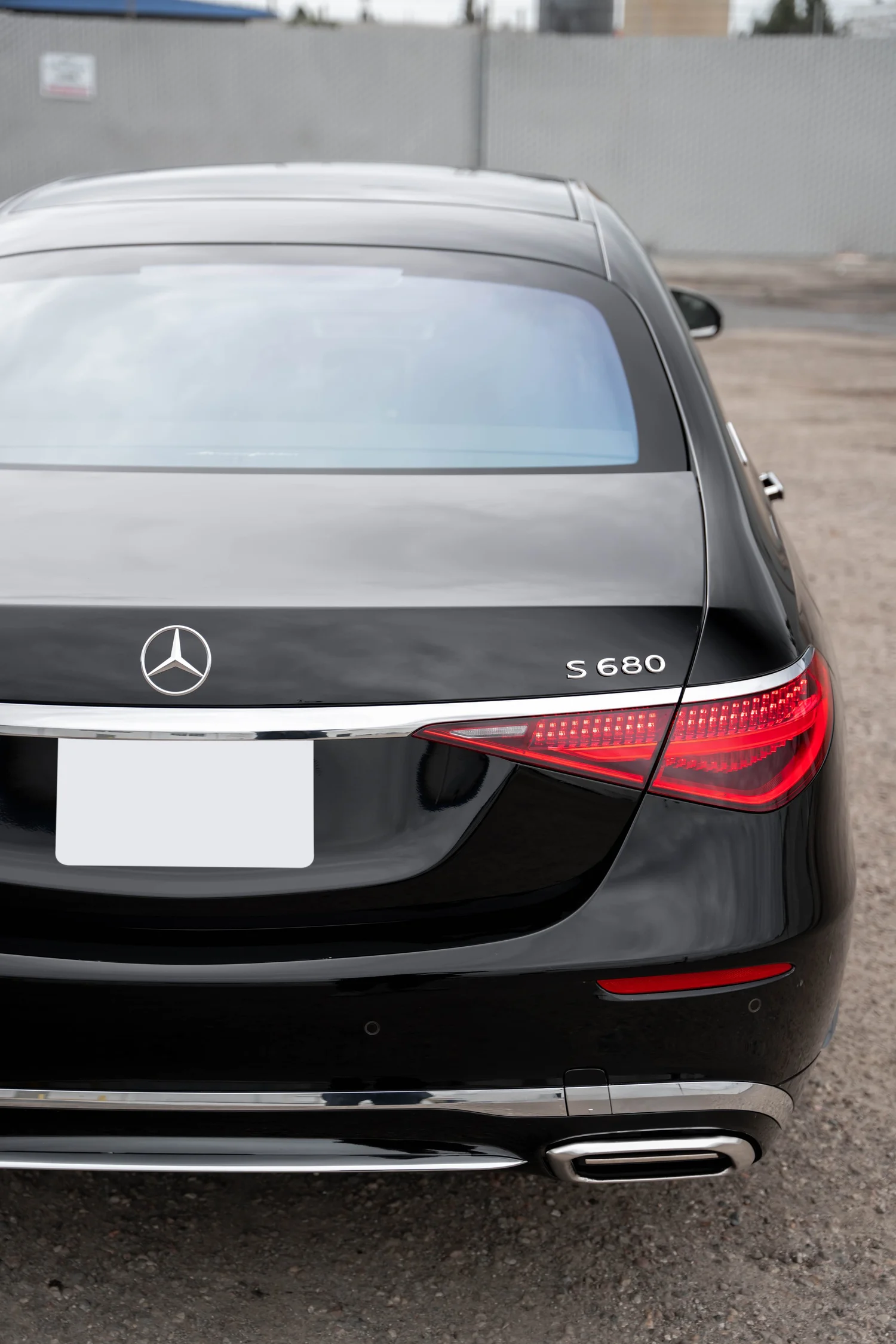 Mercedes-Maybach S 680 after Paint Protection Film (PPF) and Ceramic Coating, close rear view