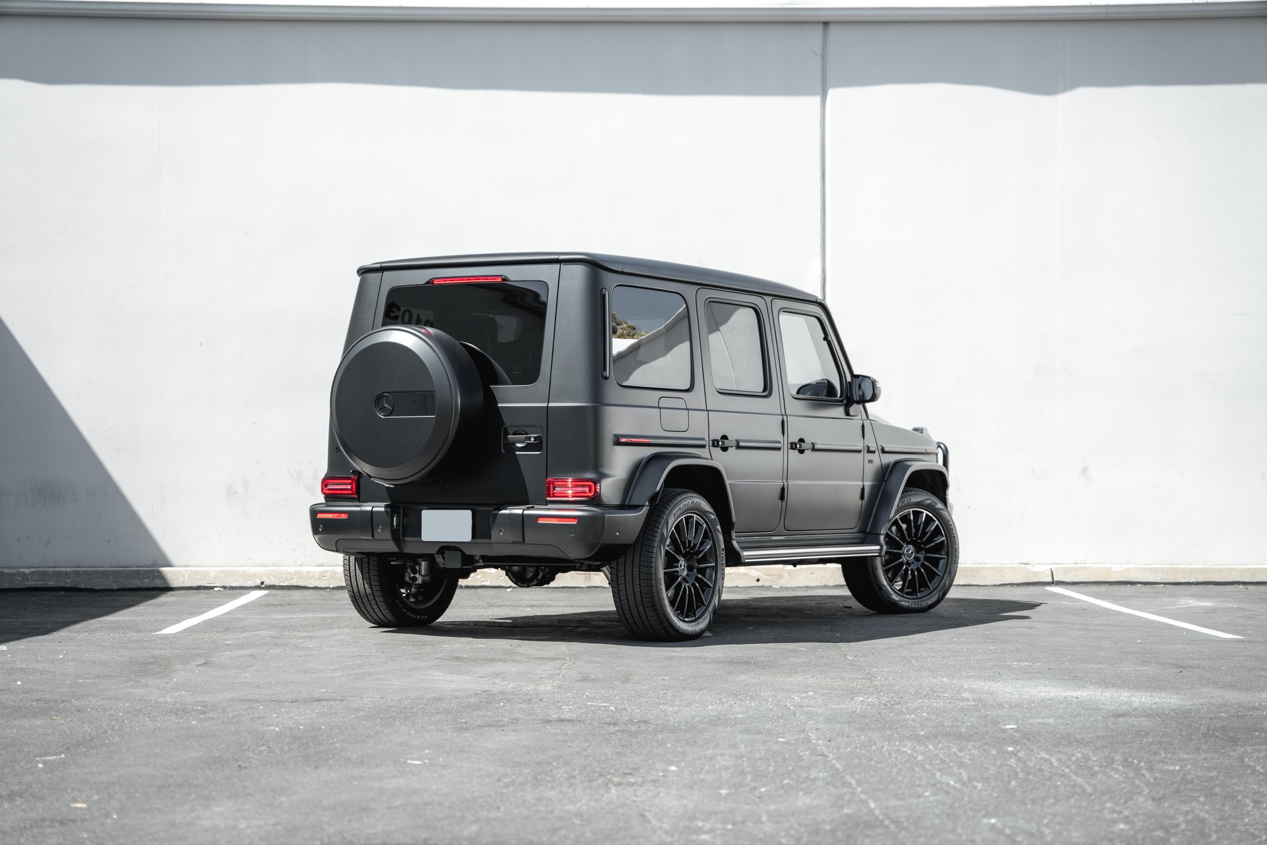 Mercedes-Benz G 550 after matte ppf, window tint and ceramic coating in Irvine