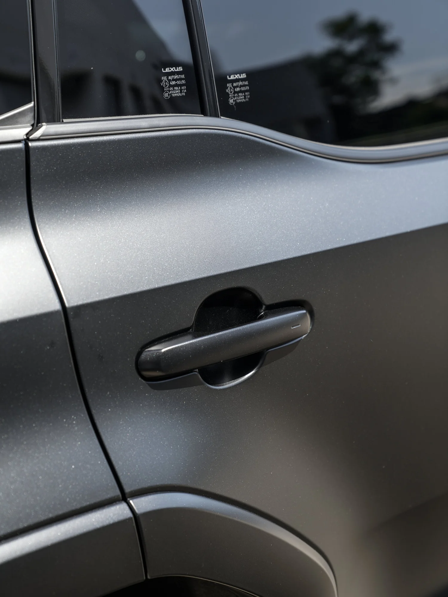Lexus GX 550 after Matte PPF, door-jamb and trim detail