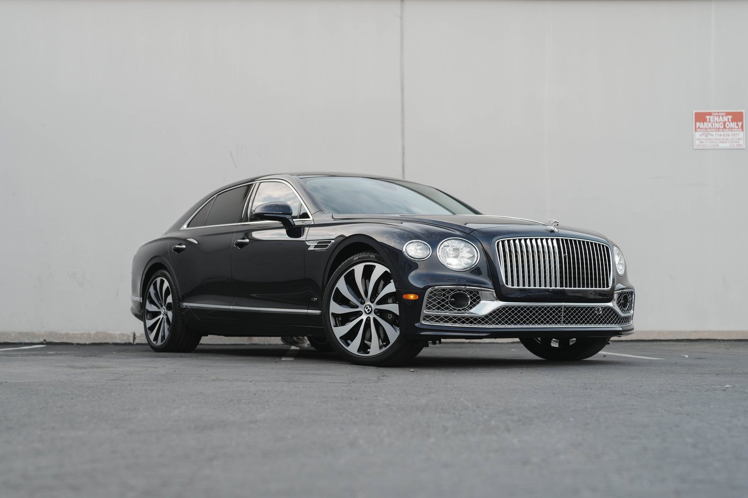 Bentley Flying Spur after Paint Protection Film (PPF), Window Tint and Ceramic Coating, front-left three-quarter view