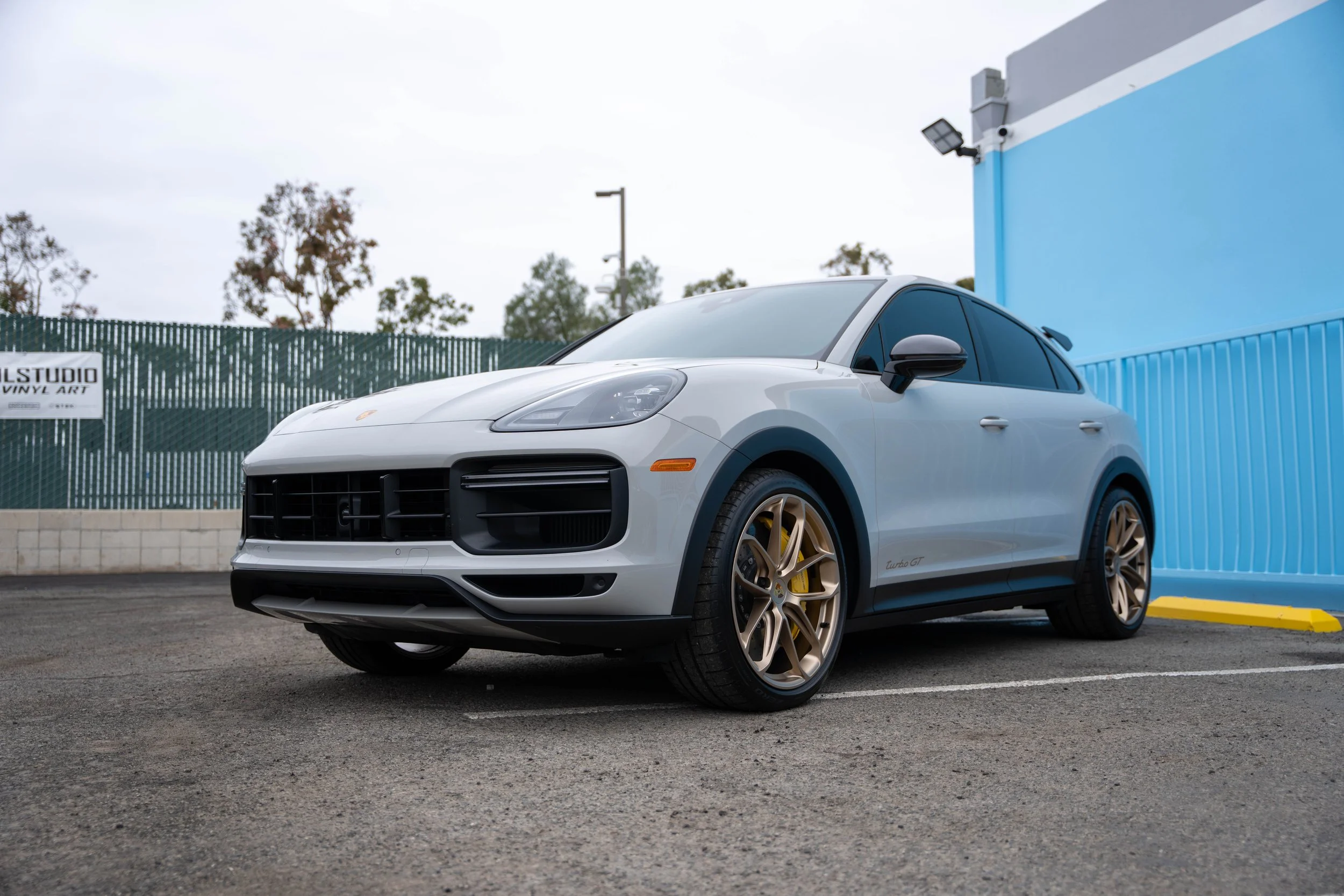Porsche Cayenne Turbo GT after paint protection film, window tint and ceramic coating in Irvine