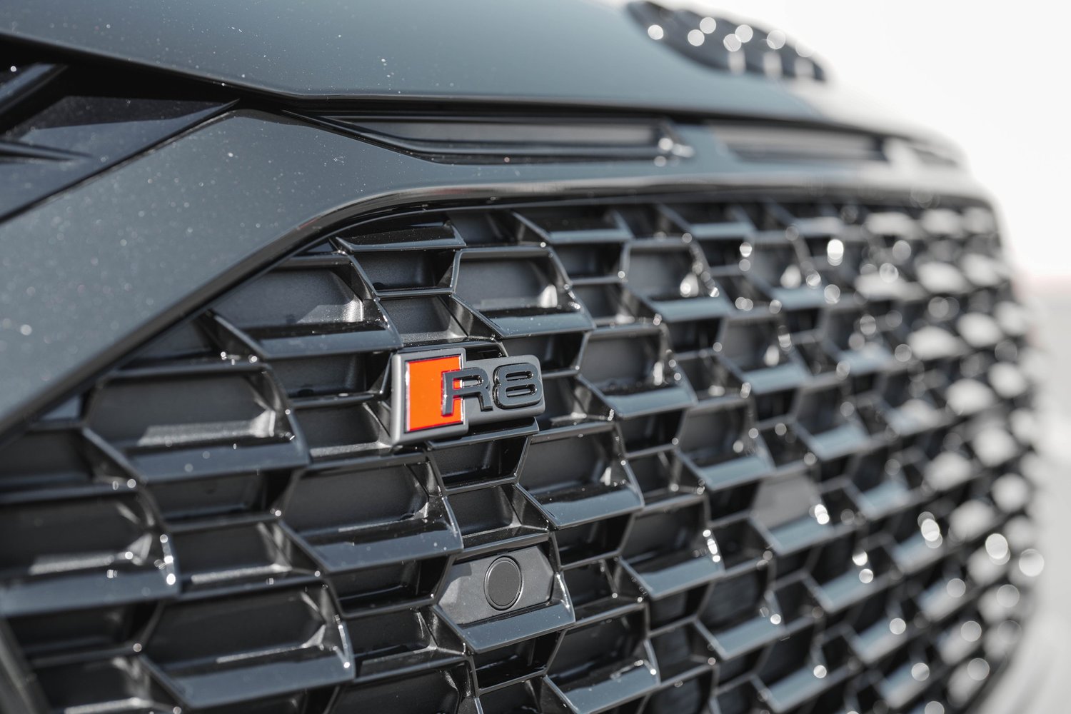 Audi R8 after Ceramic Coating, front grille detail