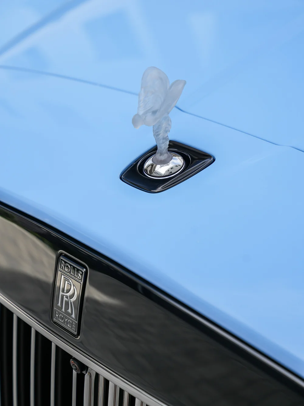 Rolls-Royce Spirit of Ecstasy hood ornament detail