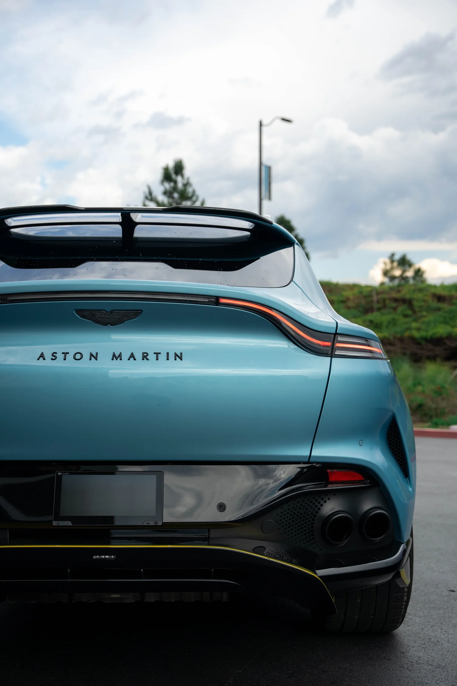 Aston Martin DBX 707 after Paint Protection Film (PPF), Window Tint and Ceramic Coating, low-angle rear view