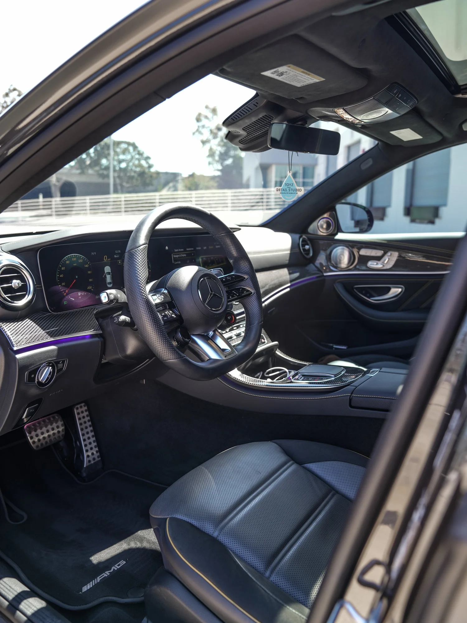 Mercedes-AMG E 63 S after Matte PPF, interior cabin detail