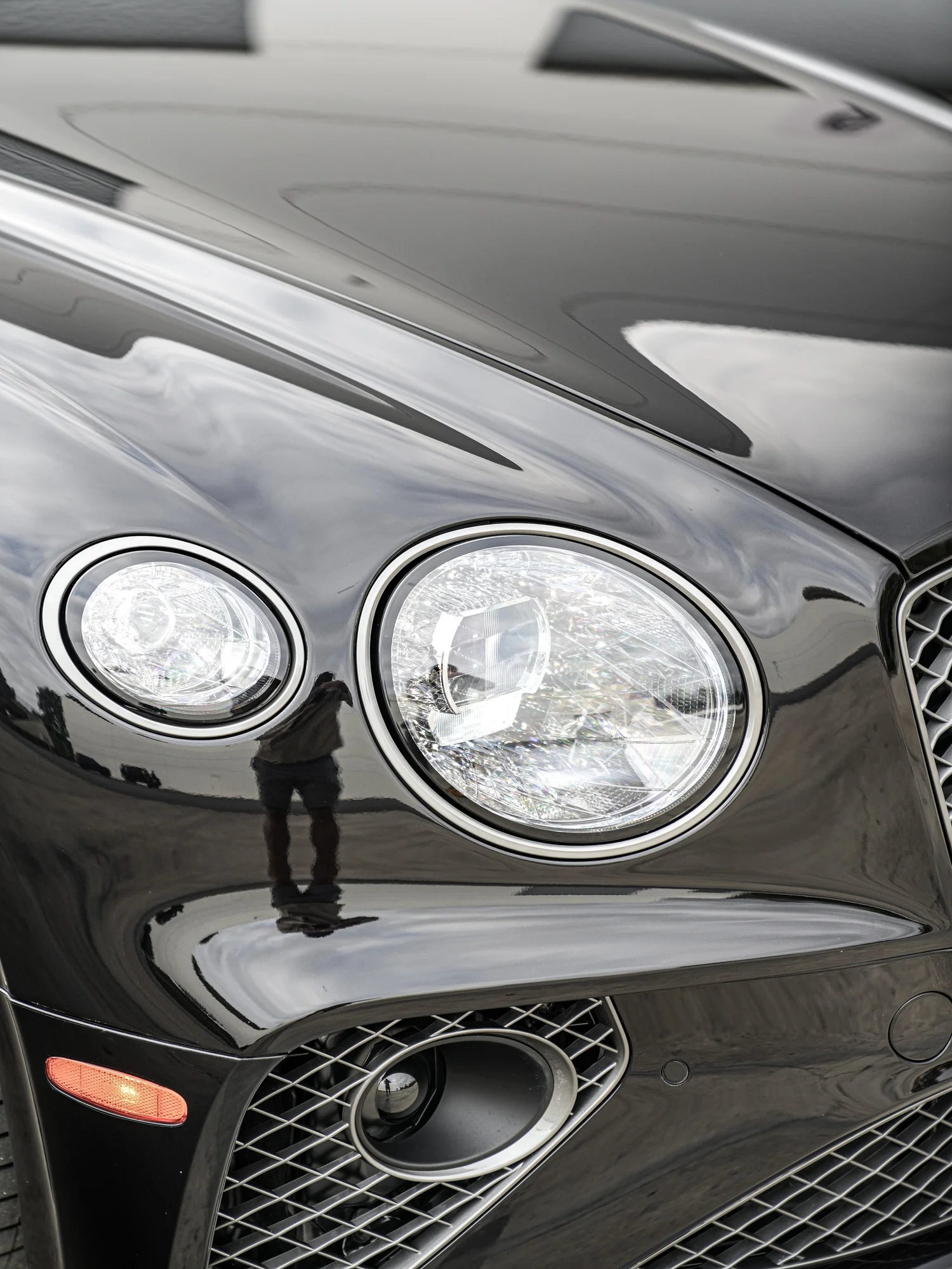 Bentley Continental GTC Film Noir after Paint Protection Film (PPF), Window Tint and Ceramic Coating, front-corner view
