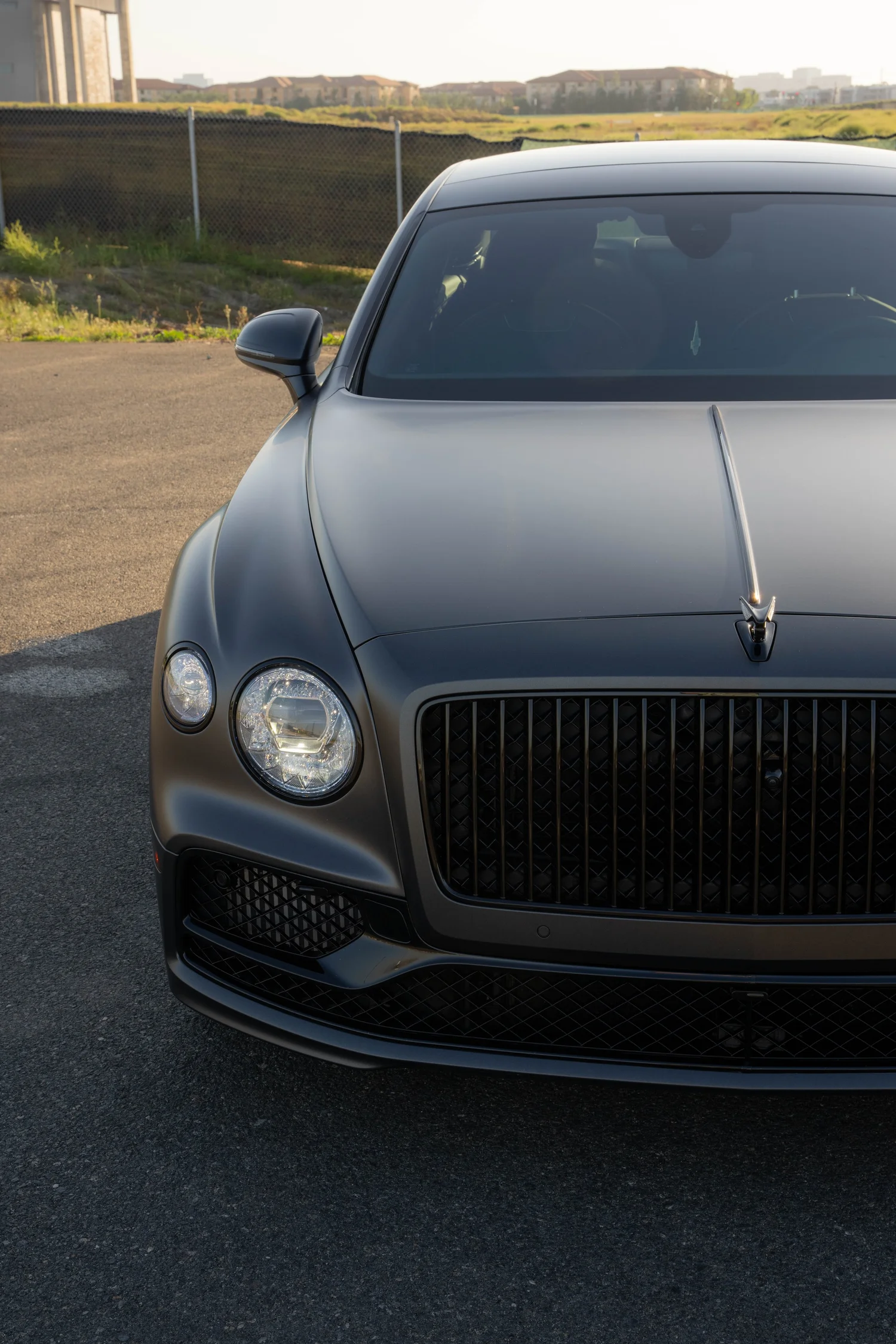 Bentley Flying Spur after Paint Protection Film (PPF), Window Tint and Ceramic Coating, front grille detail
