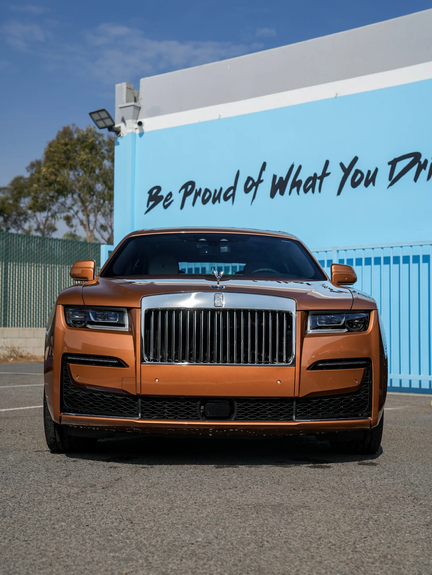 Rolls-Royce Ghost after Ceramic Coating, low-angle front view