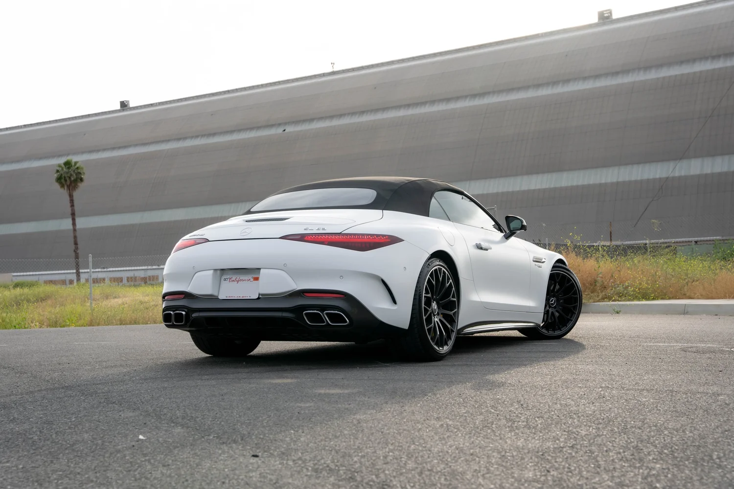Mercedes-AMG SL 63 after Matte PPF, Window Tint and Ceramic Coating, rear-left three-quarter view