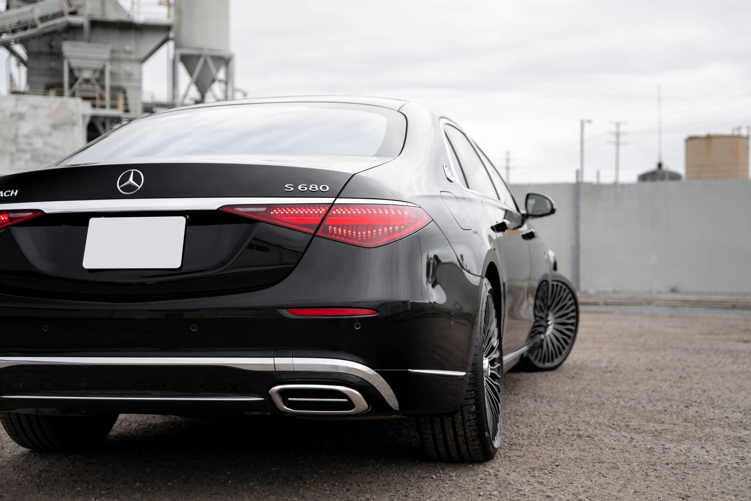 Mercedes-Maybach S 680 after Paint Protection Film (PPF) and Ceramic Coating, rear-right three-quarter view