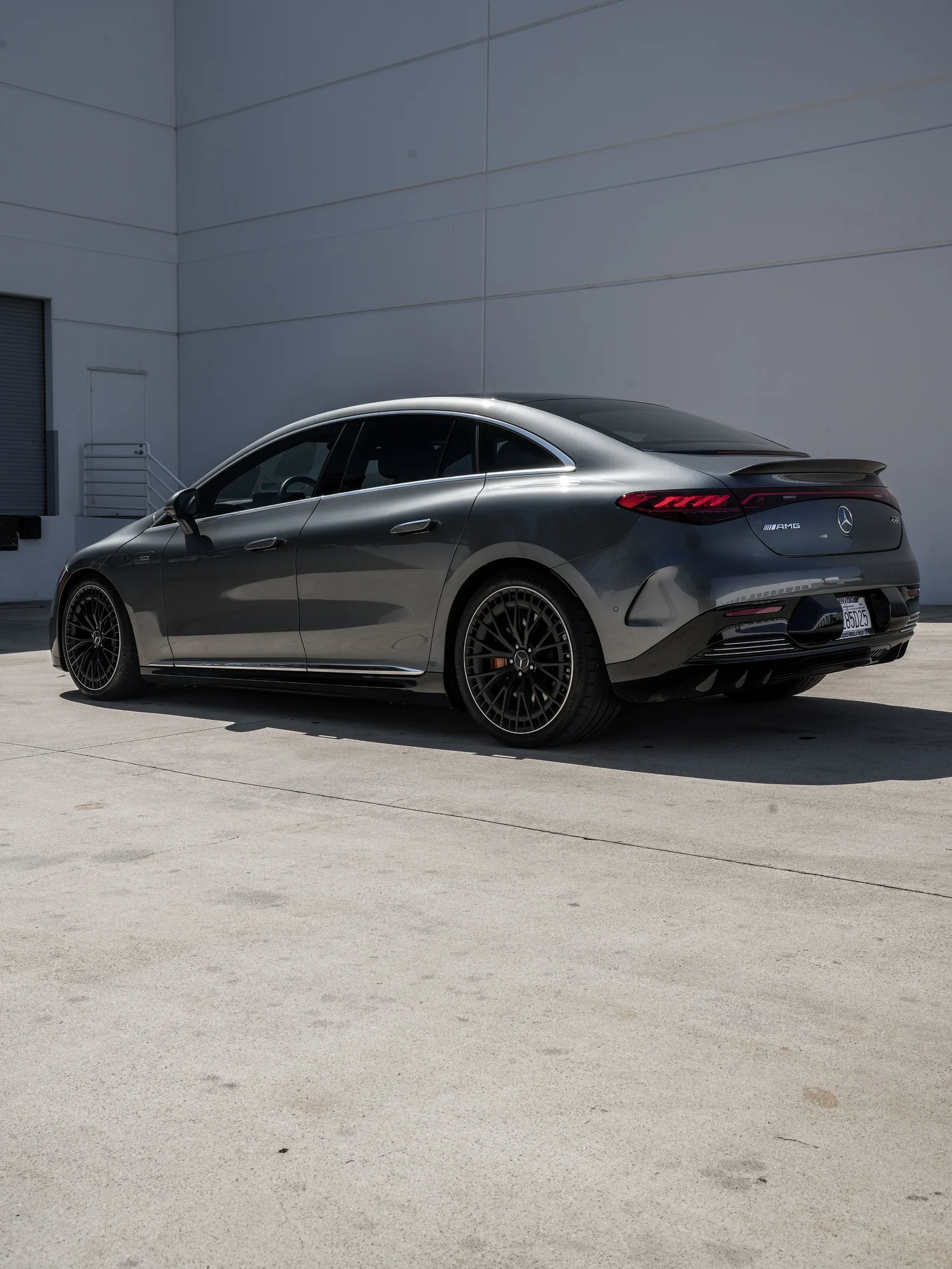 Mercedes-AMG EQE 53 after Paint Protection Film (PPF), Window Tint and Ceramic Coating, rear-right three-quarter view