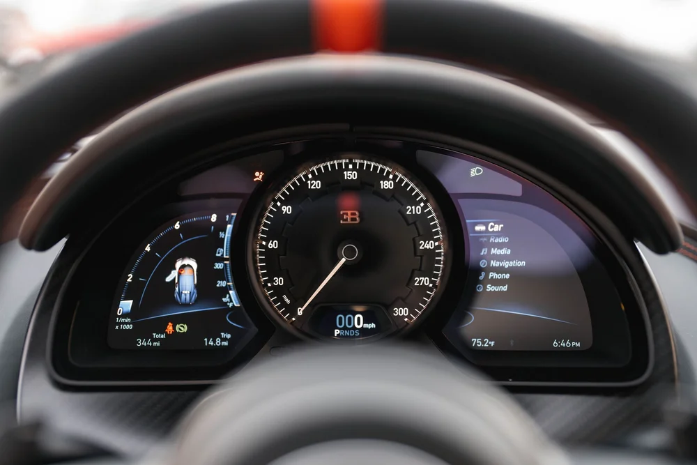 Bugatti Chiron Super Sport 300+ instrument cluster