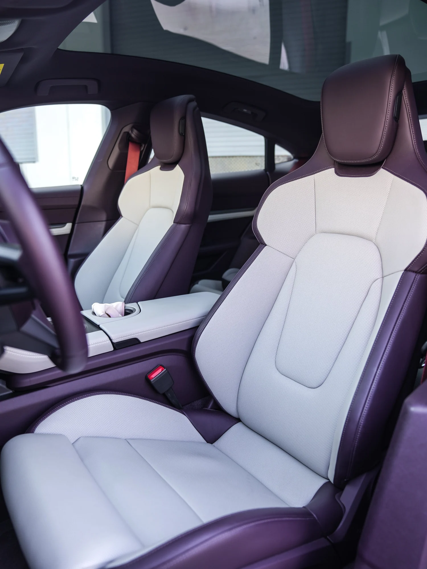 Porsche Taycan front-seat interior