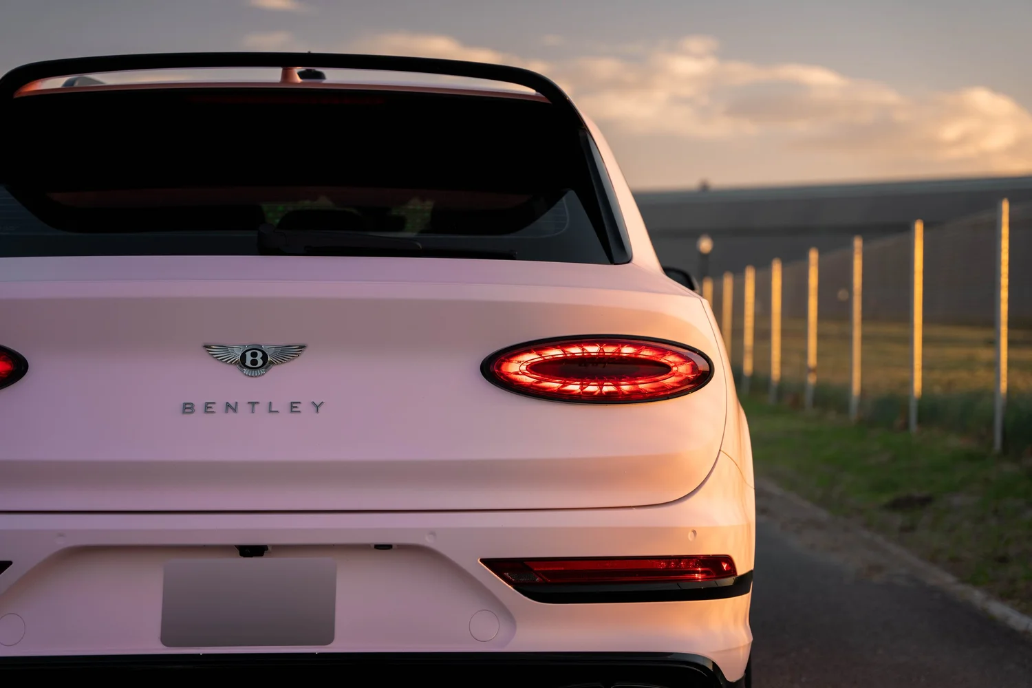 Bentley Bentayga after Vinyl Wrap, direct rear view