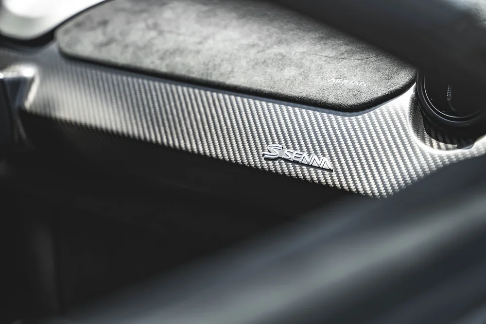 McLaren Senna interior carbon-fiber detail
