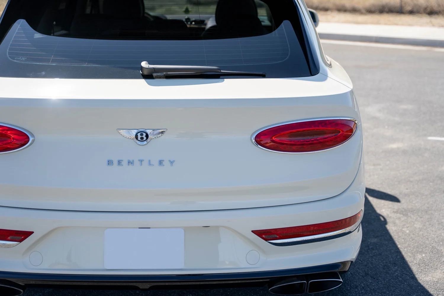 Bentley Bentayga after Paint Protection Film (PPF), Window Tint and Ceramic Coating, rear bumper and taillight detail