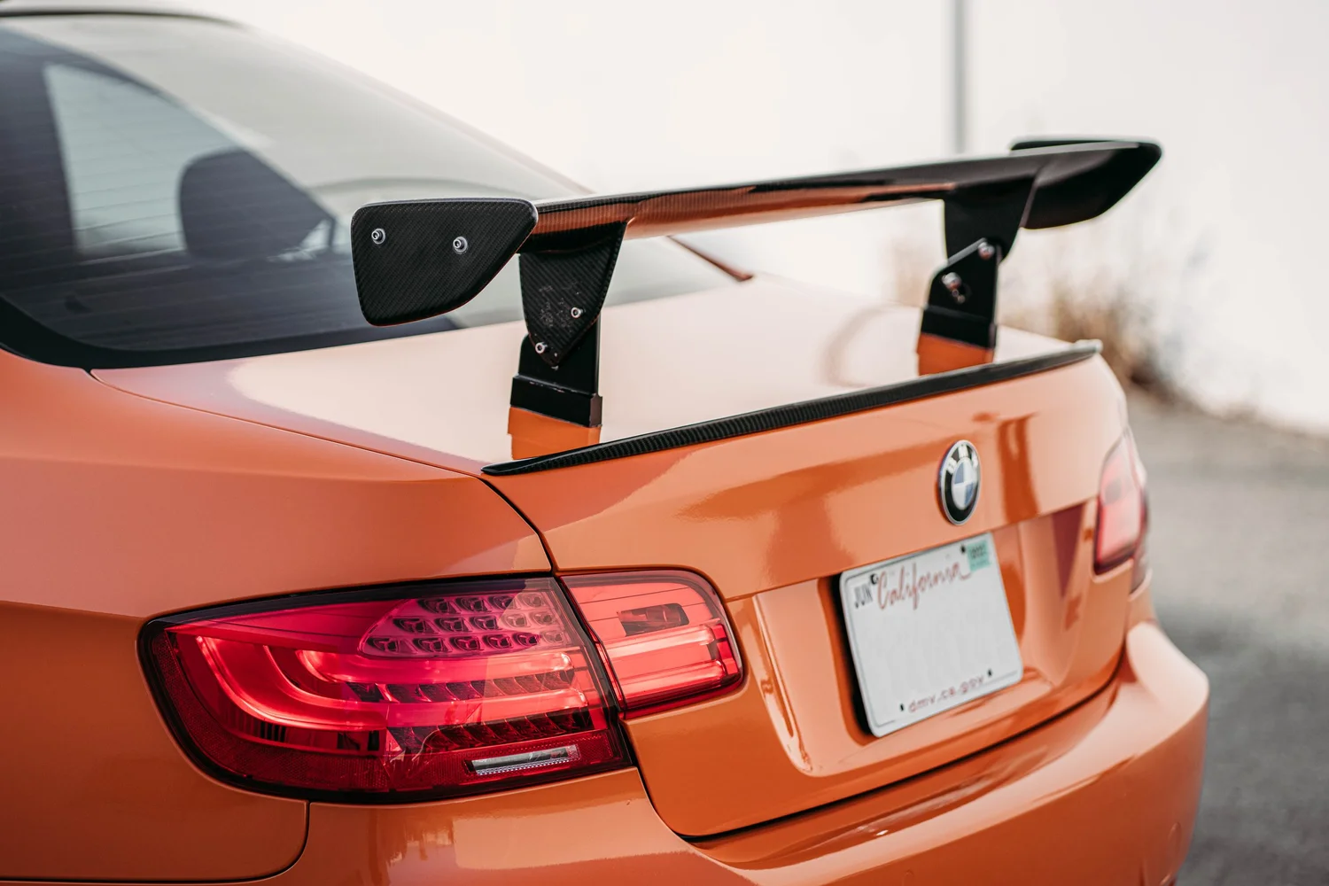 BMW E92 M3 LIME ROCK PARK after Vinyl Wrap, rear bumper and taillight detail