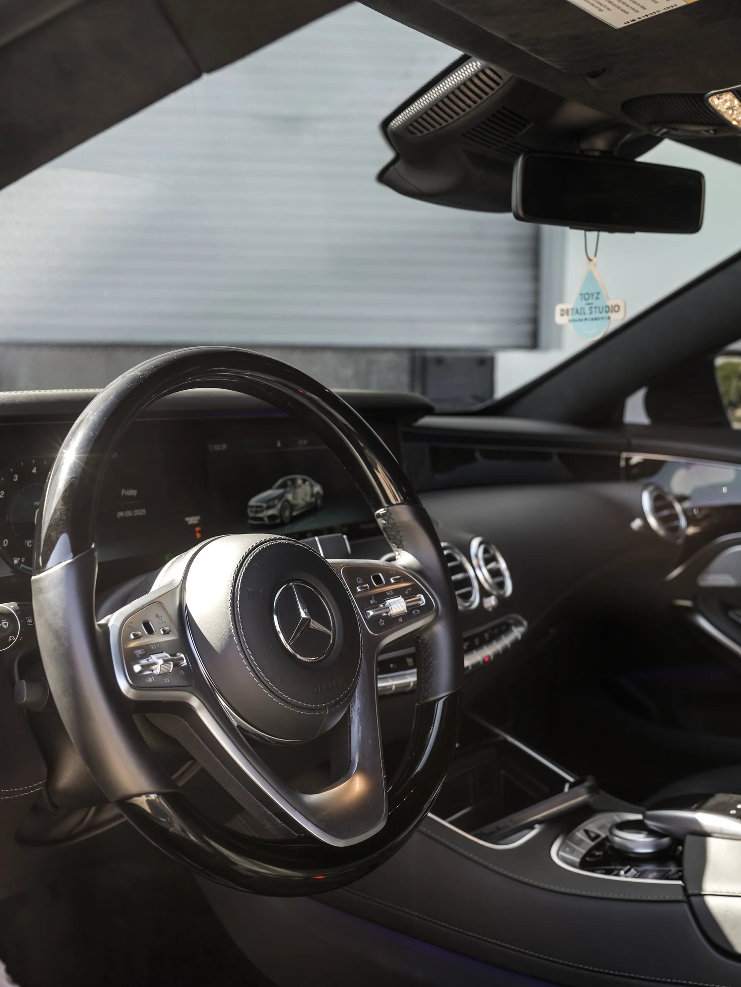Mercedes-Benz S 560 Full Car Restoration & PPF after Full Body PPF and Vehicle Restoration, dashboard and steering-wheel detail