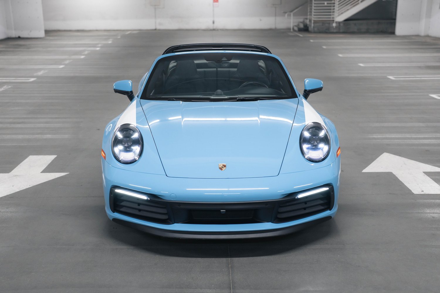 Porsche 992.1 Targa 4S Heritage Design Tribute Wrap after Vinyl Wrap, front-right three-quarter view